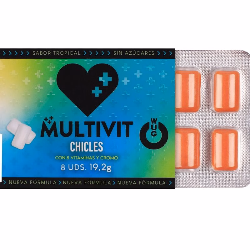 WUG Multivit - El chicle funcional que refuerza tus defensas cada día BLISTER 8 UDS - Imagen 2