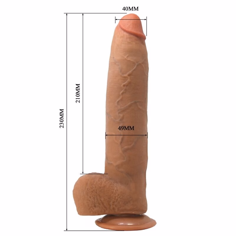 PRETTY LOVE - EVANDER DILDO REALÍSTICO FLEXIBLE CON VENTOSA 23 CM -Ø- 4.9 CM - Imagen 4