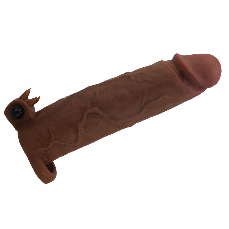 PRETTY LOVE - XERXES FUNDA PARA PENE VIBRADORA 22 CM Ø 4,5 CM COLOR MARRÓN - Imagen 4