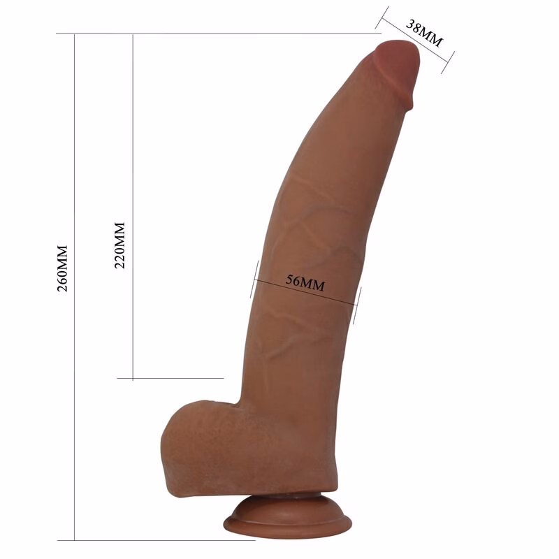 PRETTY LOVE - ULRIC DILDO REALÍSTICO FLEXIBLE 26 CM Ø 5,5 CM TPE MARRÓN - Imagen 6