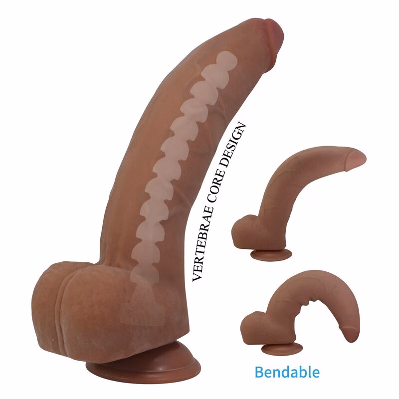 PRETTY LOVE - ULRIC DILDO REALÍSTICO FLEXIBLE 26 CM Ø 5,5 CM TPE MARRÓN - Imagen 7