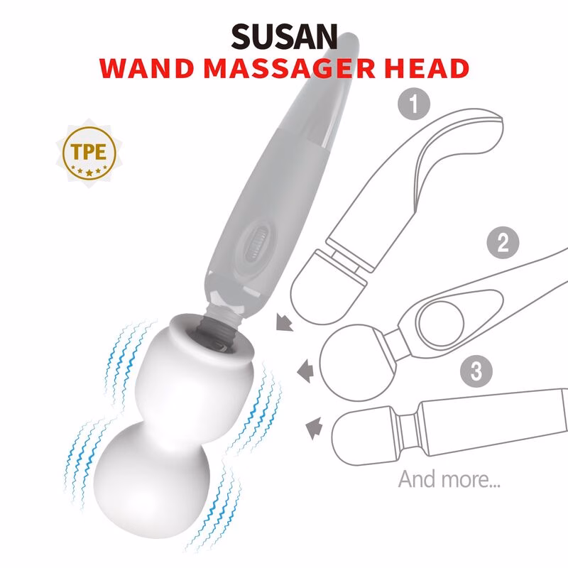 PRETTY LOVE - SUSAN CABEZAL POWER HEAD PARA MASAJEADOR VARITA Ø 6,5 CM - Imagen 6