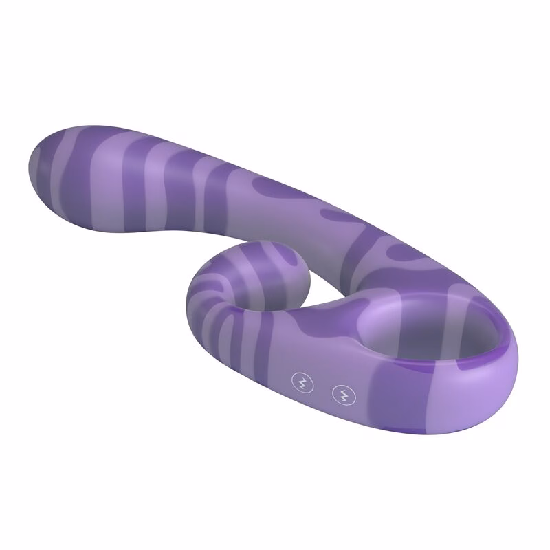 PRETTY LOVE - SUMMER VIBRADOR DOBLE CON ASA 19 CM Ø 3,5 CM MORADO - Imagen 5