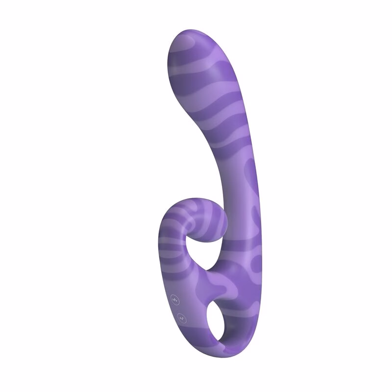 PRETTY LOVE - SUMMER VIBRADOR DOBLE CON ASA 19 CM Ø 3,5 CM MORADO - Imagen 2