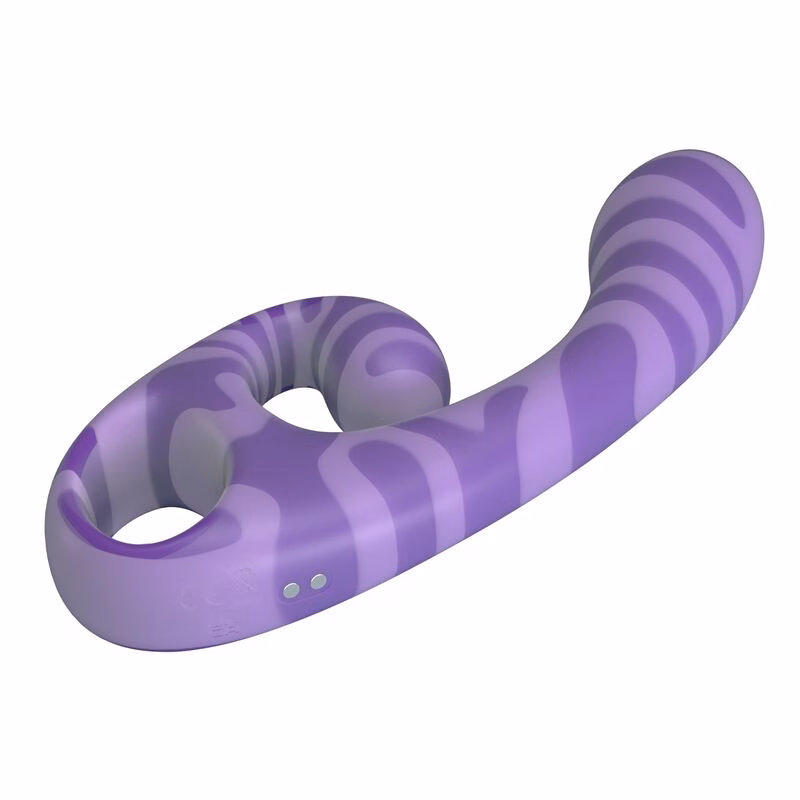 PRETTY LOVE - SUMMER VIBRADOR DOBLE CON ASA 19 CM Ø 3,5 CM MORADO - Imagen 6