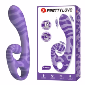 PRETTY LOVE - SUMMER VIBRADOR DOBLE CON ASA 19 CM Ø 3,5 CM MORADO