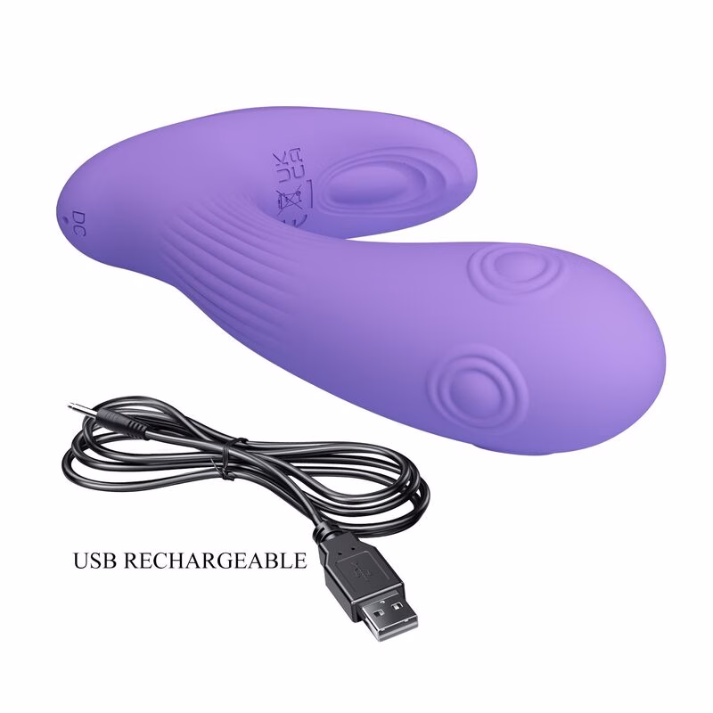 PRETTY LOVE - ANDROMEDA VIBRADOR DE DOBLE ESTIMULACIÓN RECARGABLE MORADO - Imagen 10