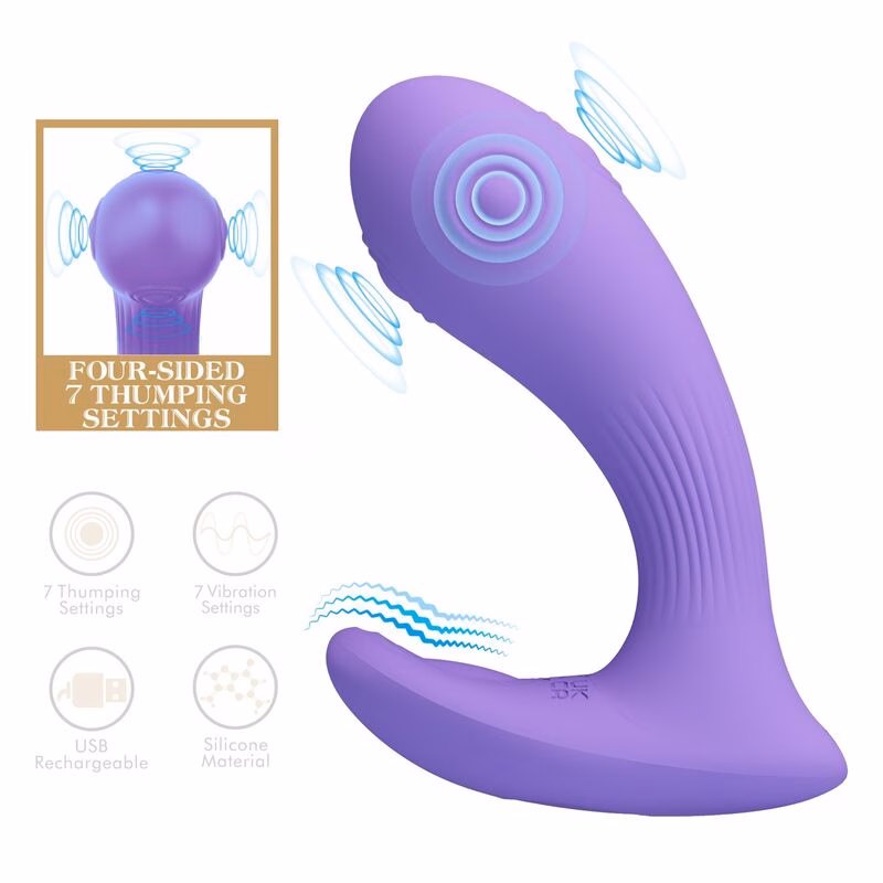 PRETTY LOVE - ANDROMEDA VIBRADOR DE DOBLE ESTIMULACIÓN RECARGABLE MORADO