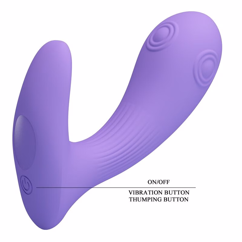 PRETTY LOVE - ANDROMEDA VIBRADOR DE DOBLE ESTIMULACIÓN RECARGABLE MORADO - Imagen 4