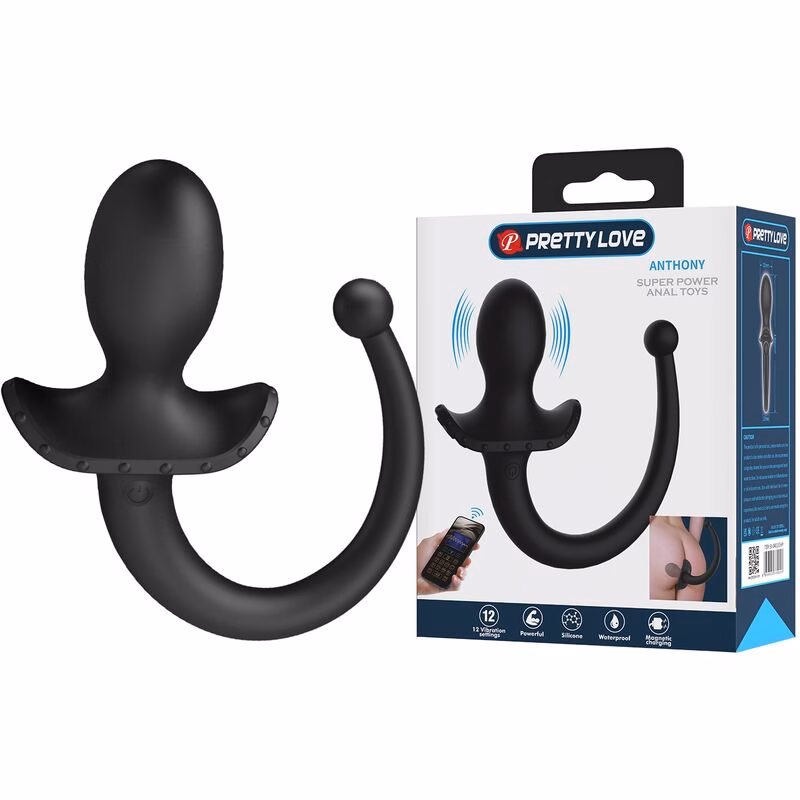 PRETTY LOVE - ANTHONY VIBRADOR ANAL Y PERINEAL APP CONTROL NEGRO - Imagen 19
