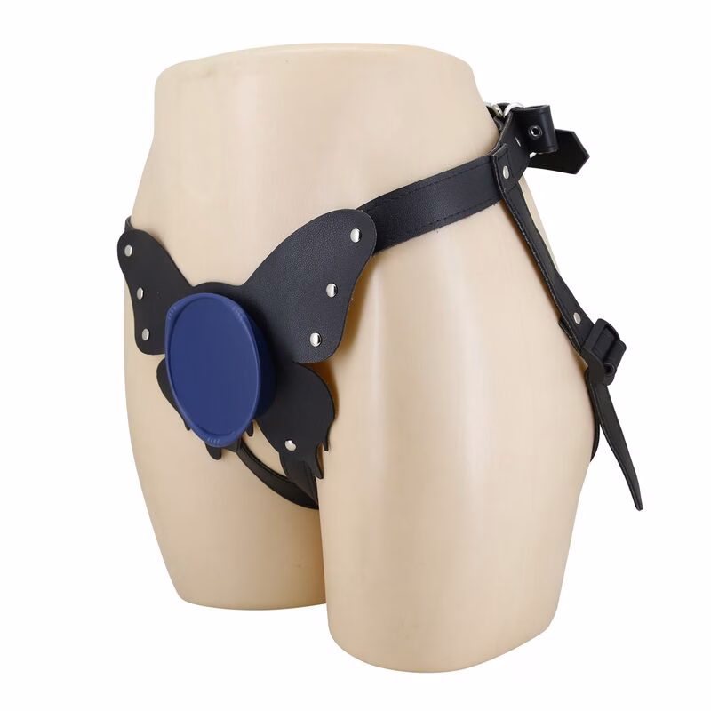 PRETTY LOVE - ARNÉS UNIVERSAL TIPO BRAGA PARA STRAP-ON NEGRO Y AZUL - Imagen 3