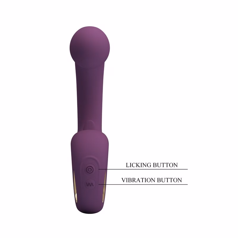 PRETTY LOVE - BRYNNLEE VIBRADOR CON ESTIMULADOR ORAL RECARGABLE 10 VIBRACIONES Y 5 FUNCIONES DE LAMIDO MORADO - Imagen 7