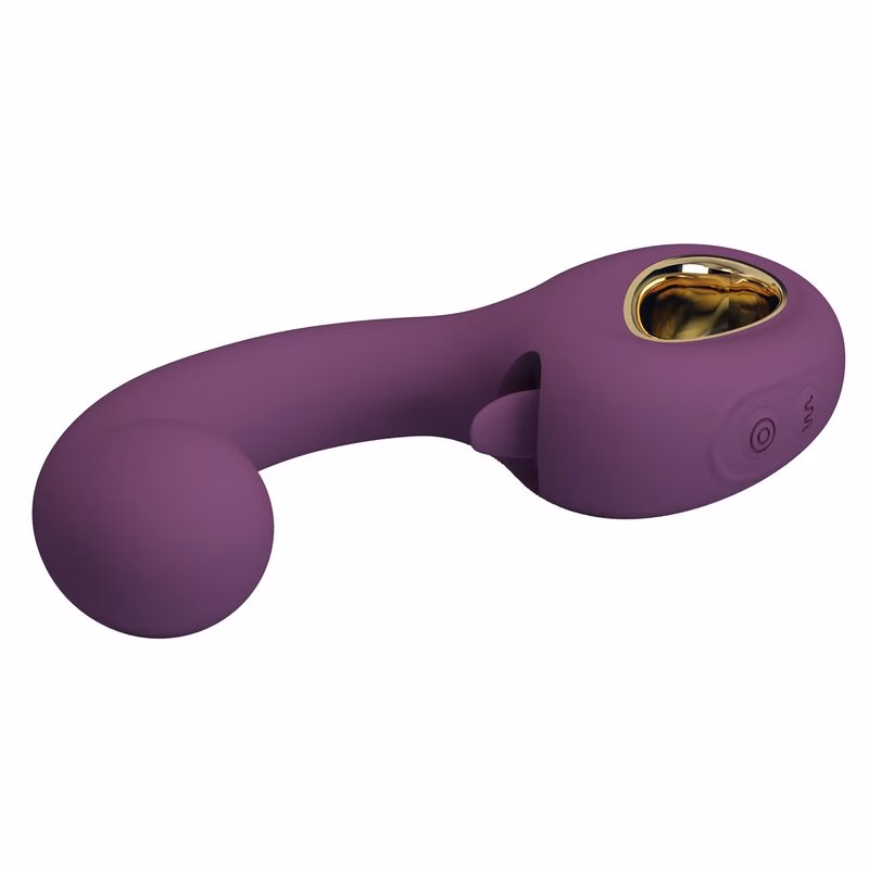 PRETTY LOVE - BRYNNLEE VIBRADOR CON ESTIMULADOR ORAL RECARGABLE 10 VIBRACIONES Y 5 FUNCIONES DE LAMIDO MORADO - Imagen 6