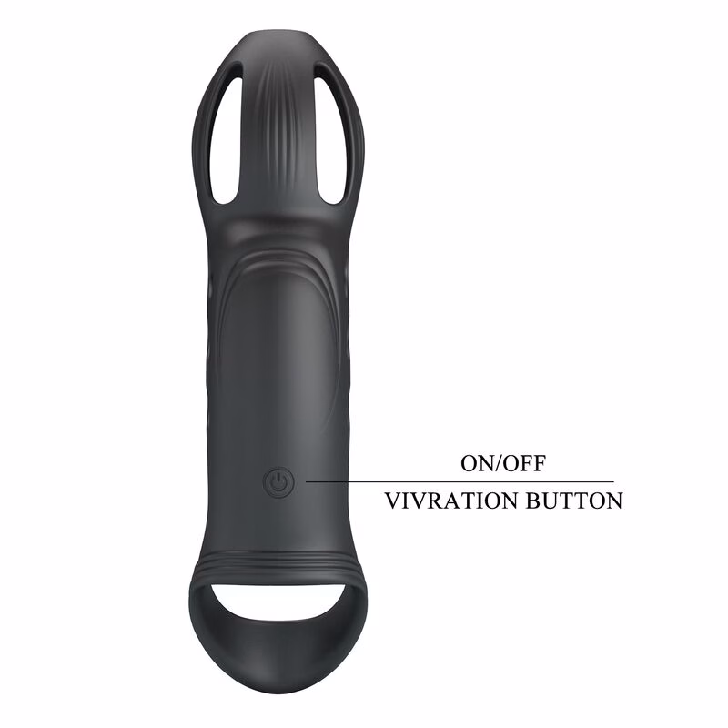 PRETTY LOVE - CRAIG ANILLO PARA PENE VIBRADOR RECARGABLE NEGRO - Imagen 8