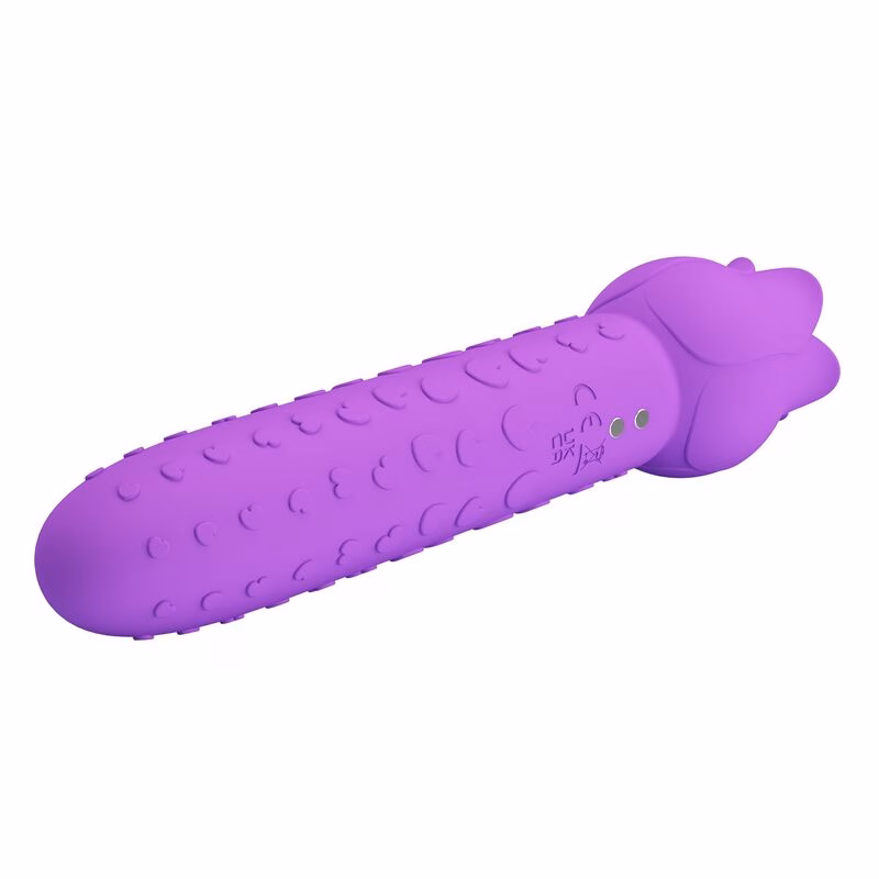 PRETTY LOVE - DANNELL VIBRADOR CON ESTIMULACIÓN ORAL Y CLITORAL RECARGABLE MORADO - Imagen 6