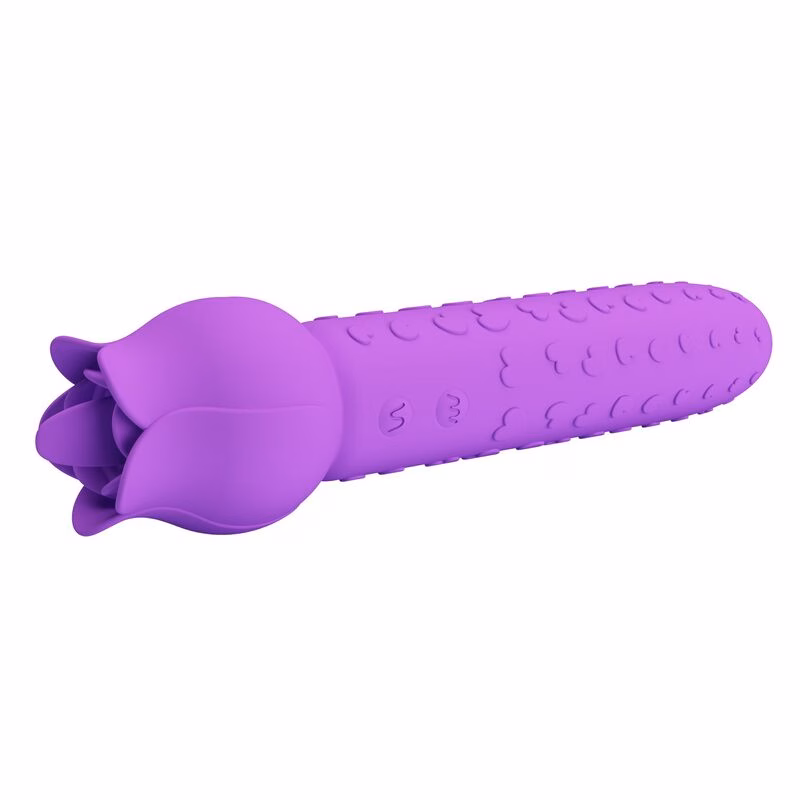 PRETTY LOVE - DANNELL VIBRADOR CON ESTIMULACIÓN ORAL Y CLITORAL RECARGABLE MORADO - Imagen 8