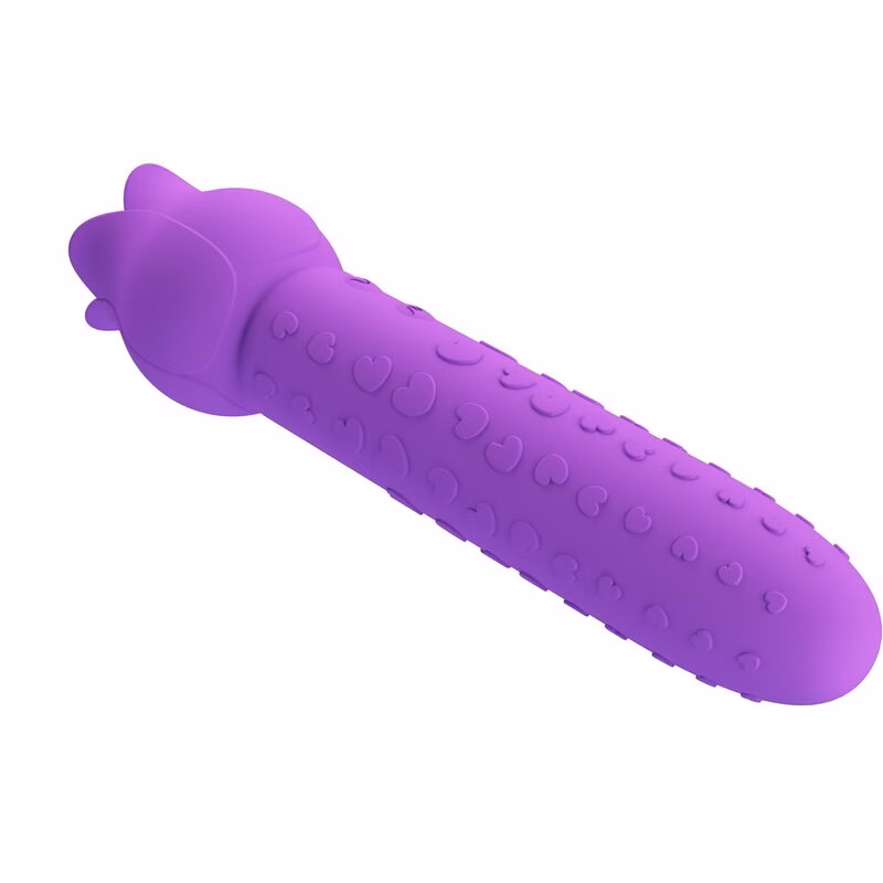 PRETTY LOVE - DANNELL VIBRADOR CON ESTIMULACIÓN ORAL Y CLITORAL RECARGABLE MORADO - Imagen 10
