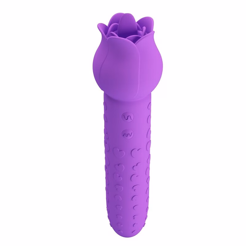 PRETTY LOVE - DANNELL VIBRADOR CON ESTIMULACIÓN ORAL Y CLITORAL RECARGABLE MORADO - Imagen 5
