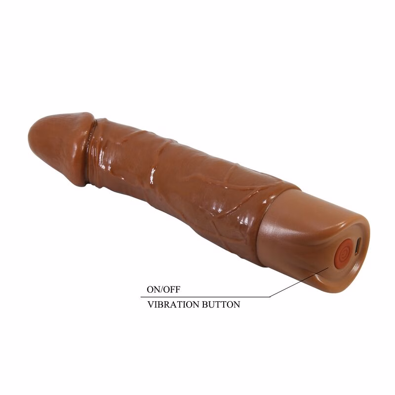 PRETTY LOVE - DONALD VIBRADOR REALÍSTICO 19,5 CM Ø 4 CM COLOR MARRÓN