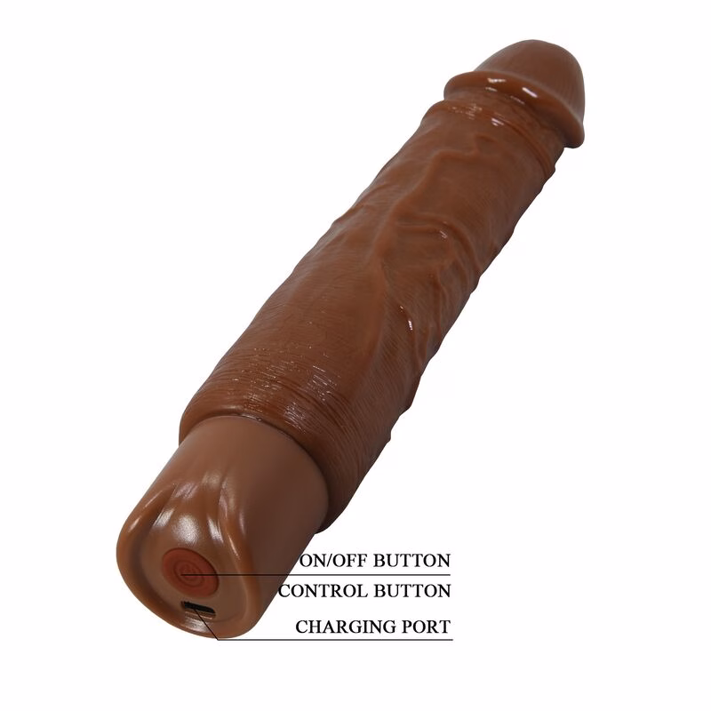 PRETTY LOVE - DUKE VIBRADOR REALÍSTICO 23,5 CM Ø 4,8 CM COLOR MARRÓN - Imagen 6