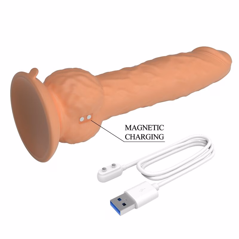 PRETTY LOVE - EREN DILDO VIBRADOR CON EMPUJE 20,5 CM Ø 4,5 CM COLOR NATURAL - Imagen 7