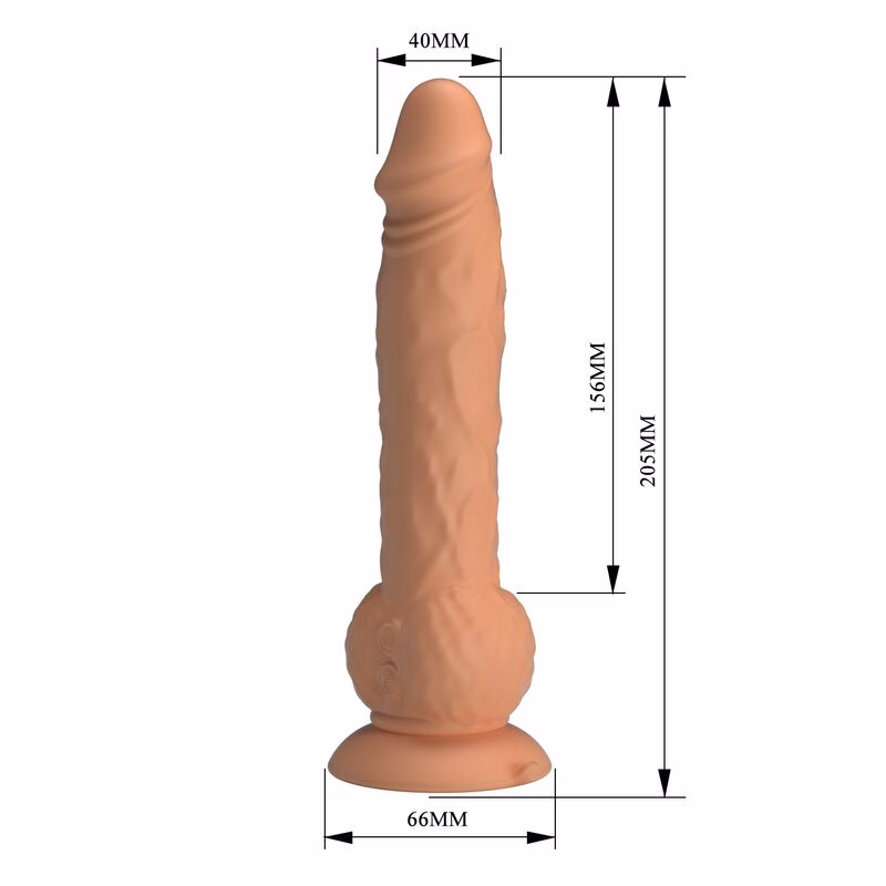 PRETTY LOVE - EREN DILDO VIBRADOR CON EMPUJE 20,5 CM Ø 4,5 CM COLOR NATURAL - Imagen 8