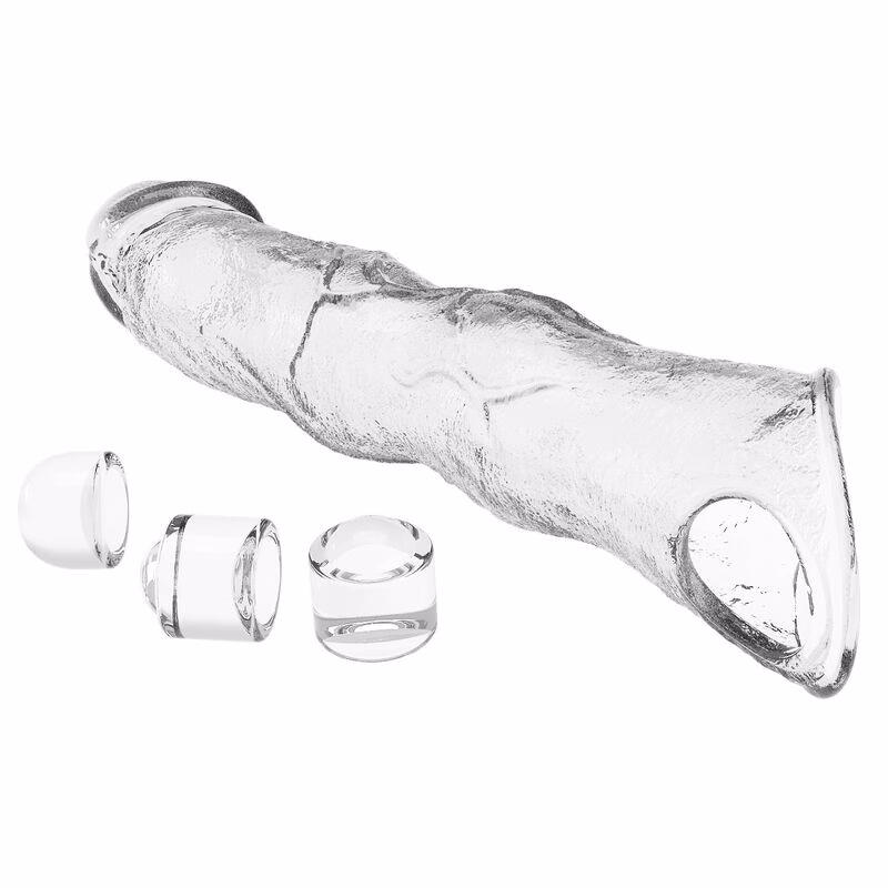 PRETTY LOVE - FUNDA EXTENSORA PARA PENE AJUSTABLE 28 CM Ø 4,5 CM COLOR TRANSPARENTE - Imagen 9