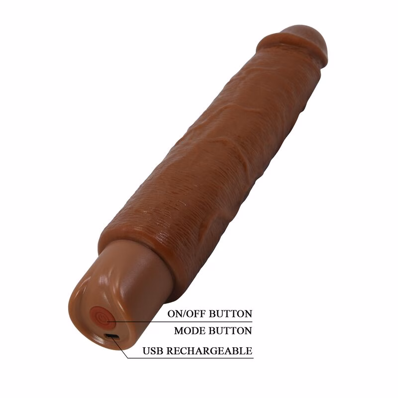 PRETTY LOVE - GAVIN VIBRADOR REALÍSTICO 25 CM Ø 5 CM COLOR MARRÓN - Imagen 2
