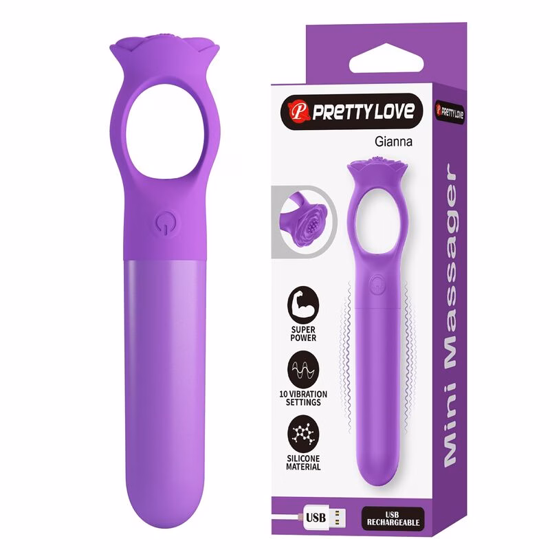 PRETTY LOVE - GIANA MINI MASAJEADOR VIBRADOR RECARGABLE MORADO