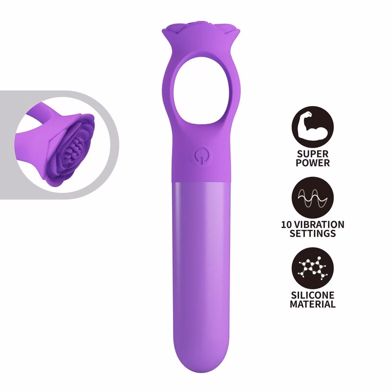 PRETTY LOVE - GIANA MINI MASAJEADOR VIBRADOR RECARGABLE MORADO - Imagen 2
