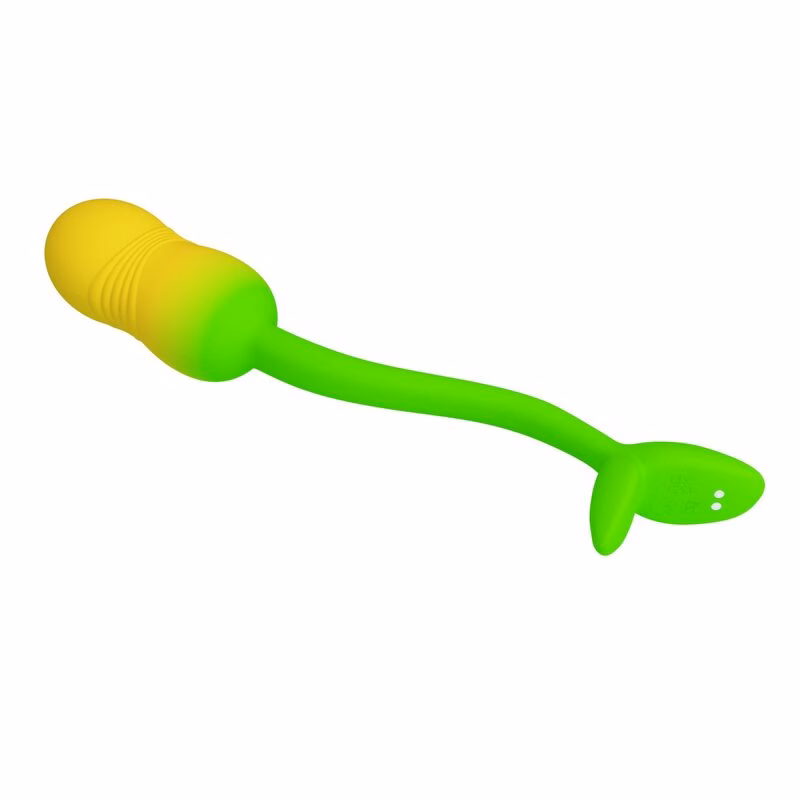 PRETTY LOVE - HUEVO VIBRADOR PULSEN CONTROL APP 12 FUNCIONES RECARGABLE USB VERDE-AMARILLO - Imagen 7