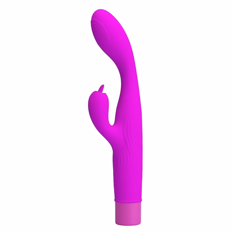 PRETTY LOVE - JENE VIBRADOR DOBLE ESTIMULACIÓN PARA PUNTO G Y CLÍTORIS MORADO - Imagen 2