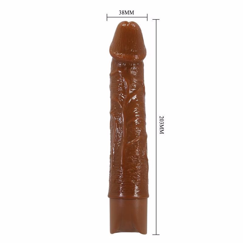 PRETTY LOVE - LEONARDO VIBRADOR REALÍSTICO 20 CM Ø 4 CM COLOR MARRÓN - Imagen 10