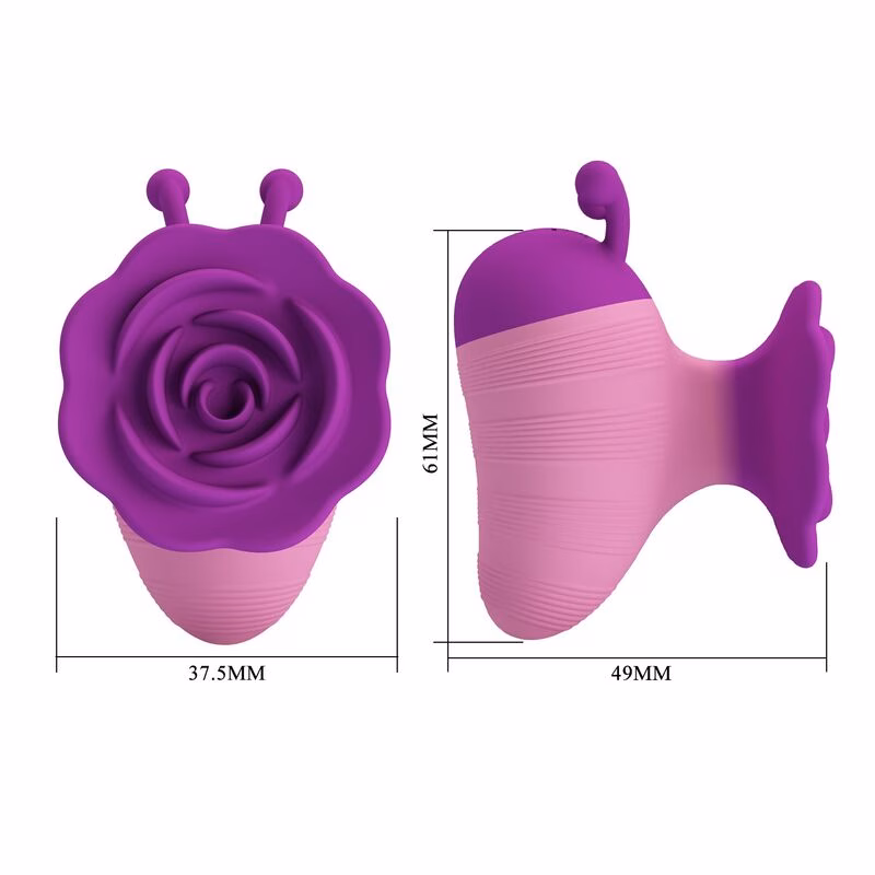 PRETTY LOVE - LITTLE BEE ESTIMULADOR DE CLÍTORIS 7 MODOS RECARGABLE MORADO-ROSA - Imagen 9