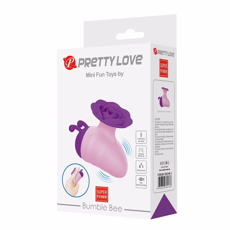PRETTY LOVE - LITTLE BEE ESTIMULADOR DE CLÍTORIS 7 MODOS RECARGABLE MORADO-ROSA - Imagen 3