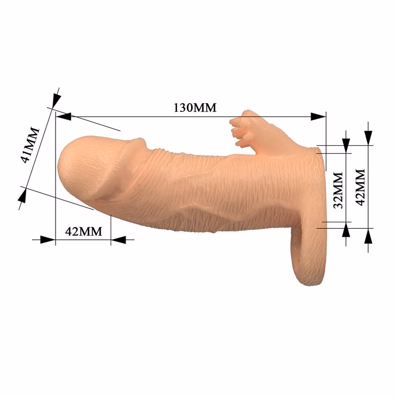 PRETTY LOVE - RODERIC FUNDA PARA PENE EXTENSORA 13 CM Ø 3,8 CM COLOR NATURAL - Imagen 6
