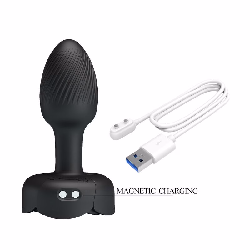PRETTY LOVE - PLUG ANAL VIBRADOR 10 MODOS RECARGABLE NEGRO - Imagen 6