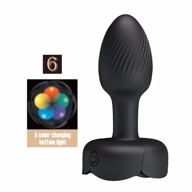 PRETTY LOVE - PLUG ANAL VIBRADOR 10 MODOS RECARGABLE NEGRO - Imagen 2