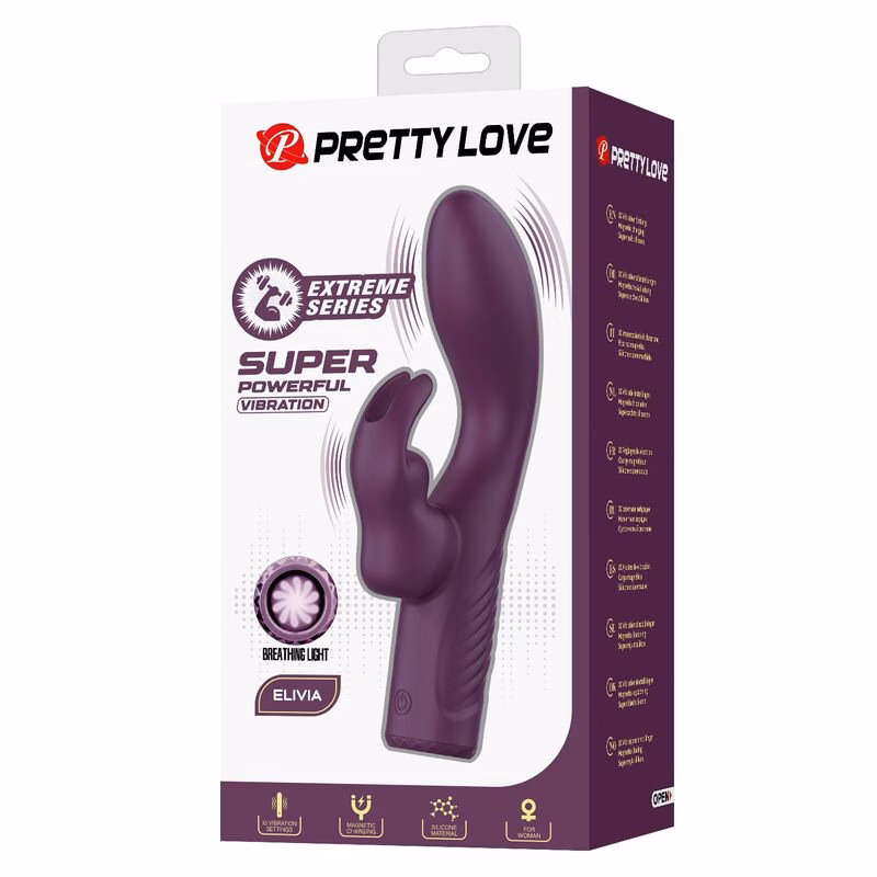 PRETTY LOVE - OLIVIA VIBRADOR RABBIT RECARGABLE 10 FUNCIONES - Imagen 3