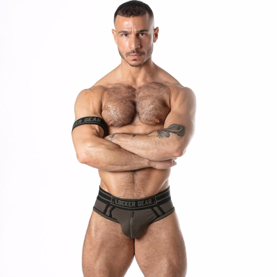 LOCKER GEAR - SPORT MESH JOCK BRIEF CAQUI M