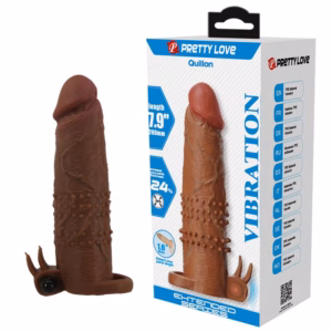 PRETTY LOVE - QUILLON FUNDA PARA PENE VIBRADORA 20 CM Ø 4 CM COLOR MARRÓN