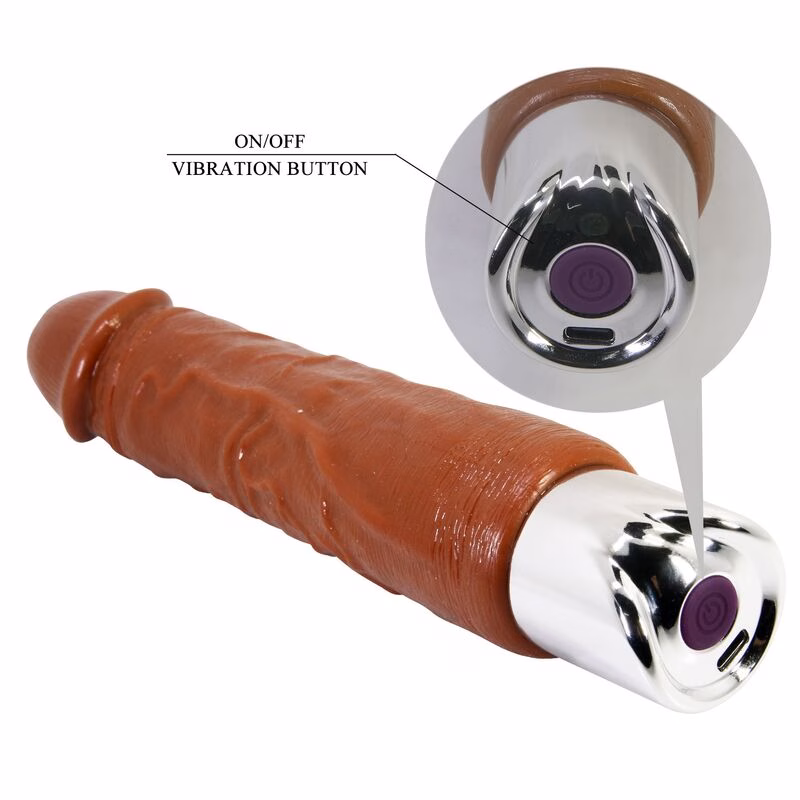 PRETTY LOVE - PRO VIBRADOR REALÍSTICO 23,5 CM Ø 4,8 CM COLOR MARRÓN - Imagen 2