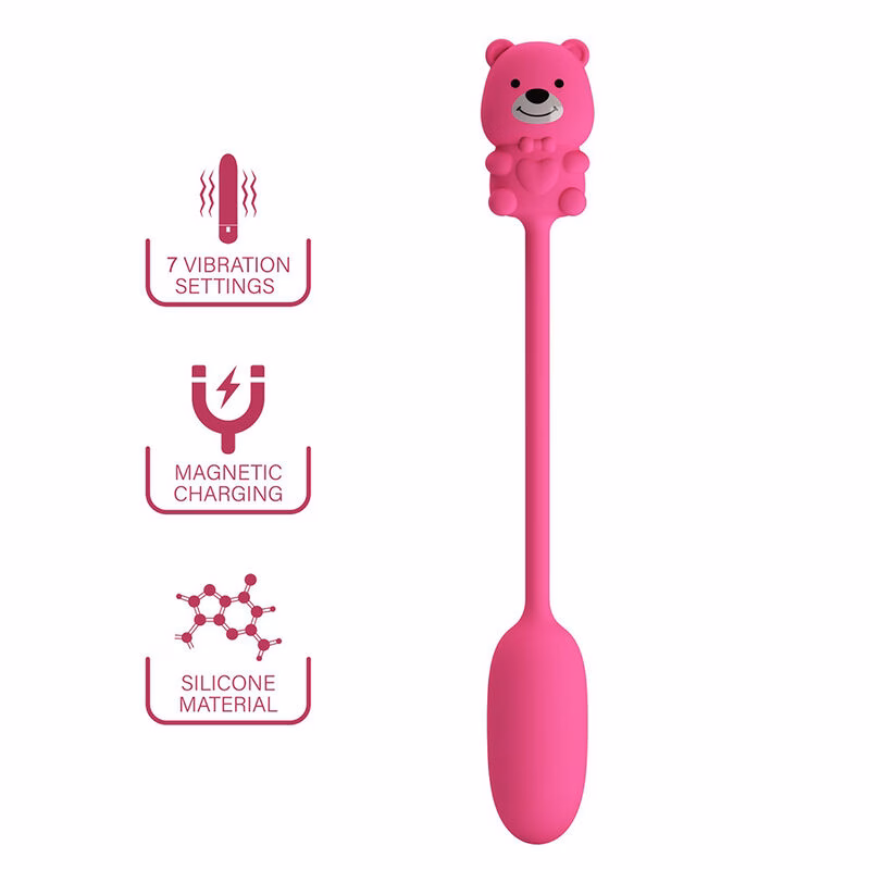 PRETTY LOVE - OLSON HUEVO VIBRADOR CON MANDO POR CABLE RECARGABLE ROSA - Imagen 2