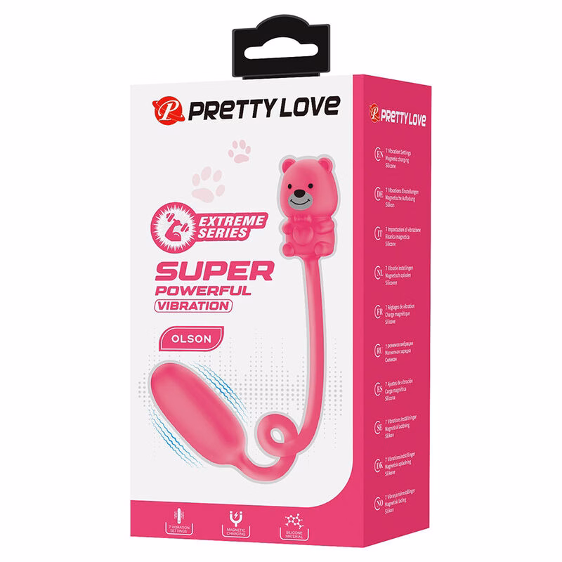 PRETTY LOVE - OLSON HUEVO VIBRADOR CON MANDO POR CABLE RECARGABLE ROSA - Imagen 13