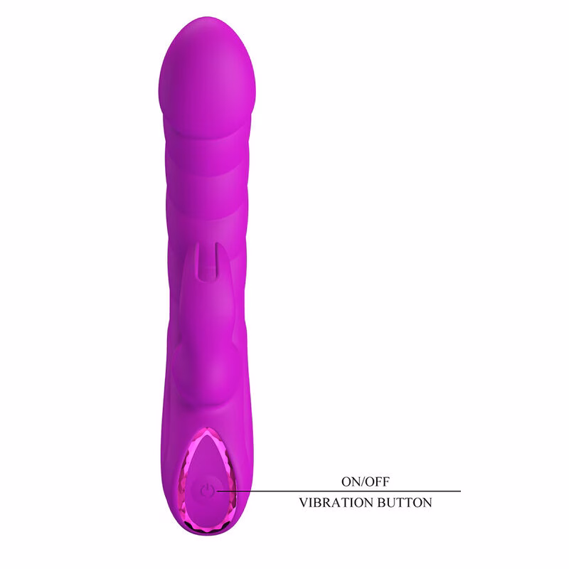 PRETTY LOVE - MONICA VIBRADOR DOBLE ESTIMULACIÓN PARA PUNTO G Y CLÍTORIS RECARGABLE MORADO - Imagen 4