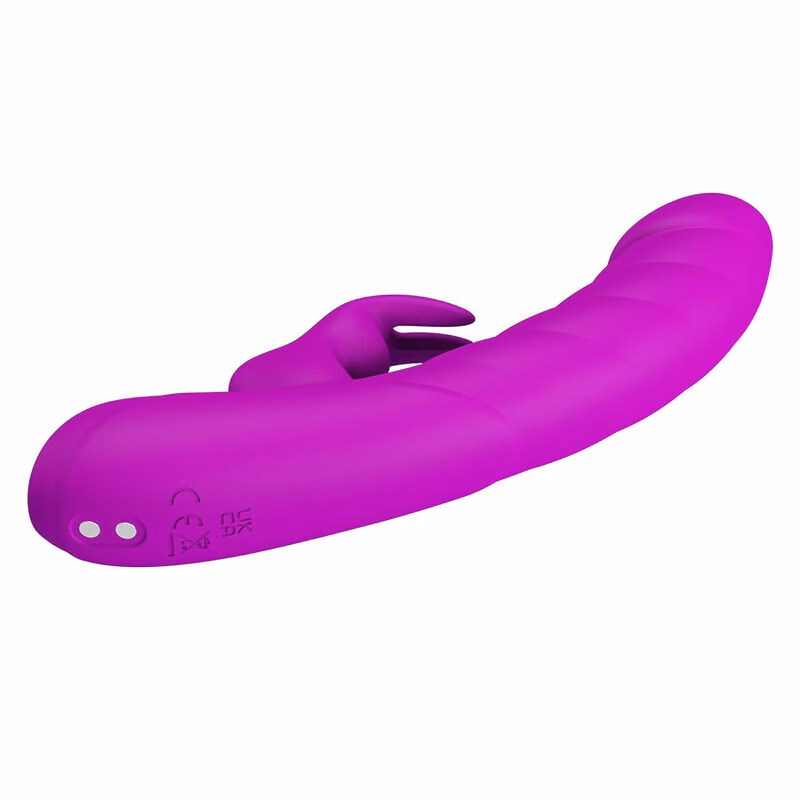 PRETTY LOVE - MONICA VIBRADOR DOBLE ESTIMULACIÓN PARA PUNTO G Y CLÍTORIS RECARGABLE MORADO - Imagen 6