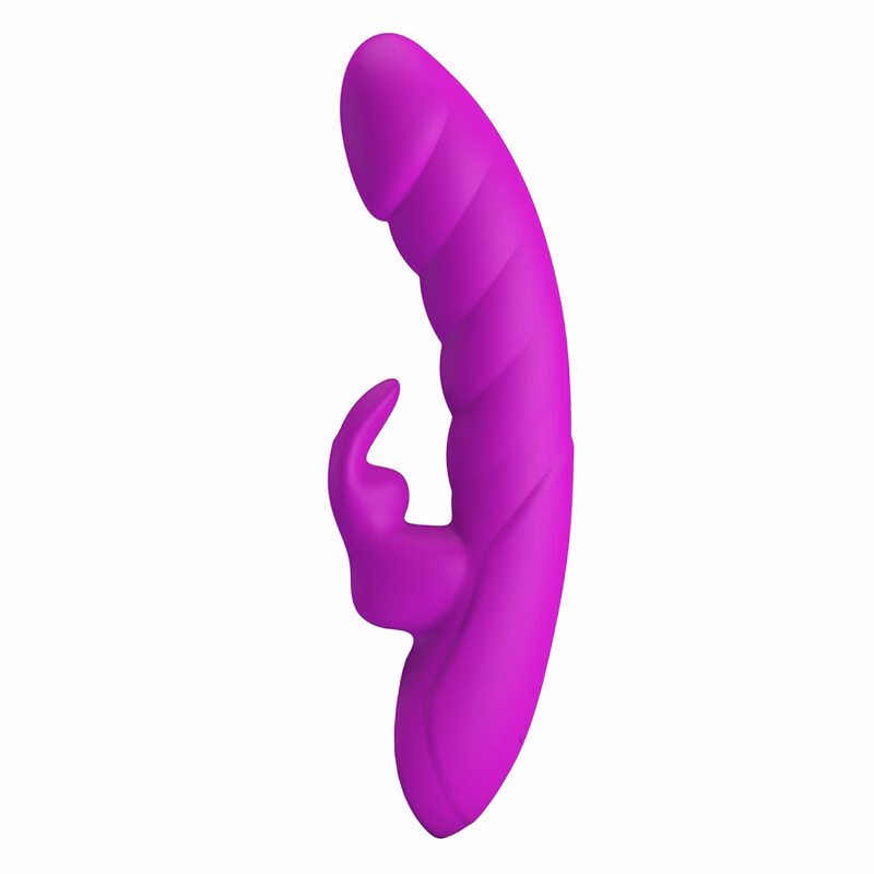 PRETTY LOVE - MONICA VIBRADOR DOBLE ESTIMULACIÓN PARA PUNTO G Y CLÍTORIS RECARGABLE MORADO - Imagen 2