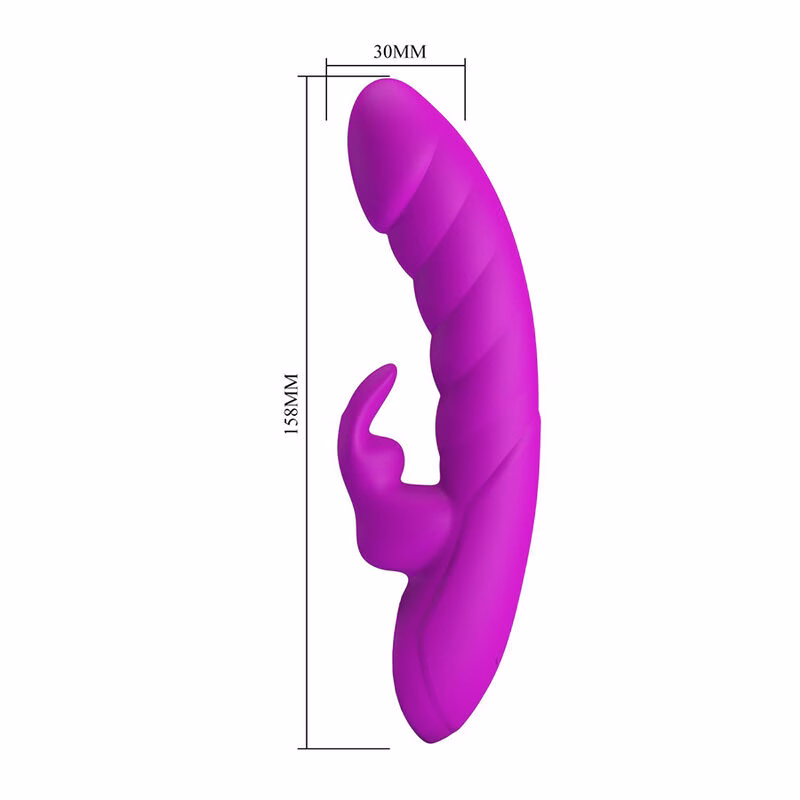 PRETTY LOVE - MONICA VIBRADOR DOBLE ESTIMULACIÓN PARA PUNTO G Y CLÍTORIS RECARGABLE MORADO - Imagen 8