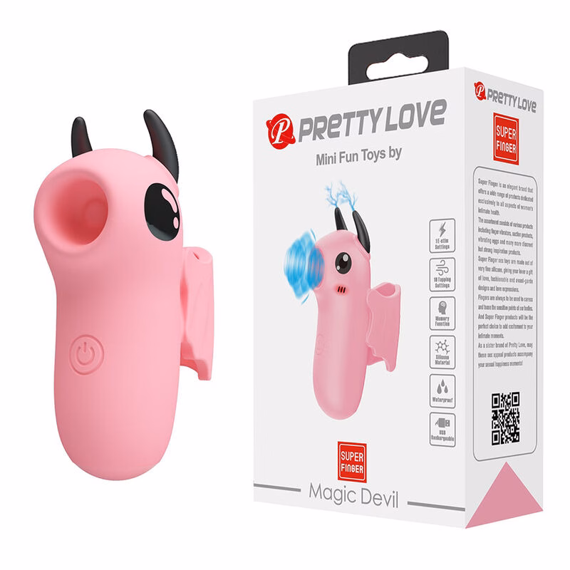 PRETTY LOVE - MAGIC DEVIL ESTIMULADOR DE DEDO RECARGABLE ROSA - Imagen 9