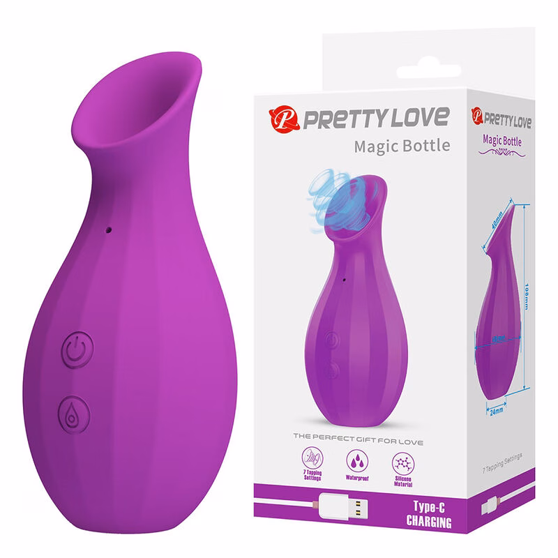 PRETTY LOVE - MAGIC BOTTLE SUCCIONADOR DE CLÍTORIS RECARGABLE MORADO